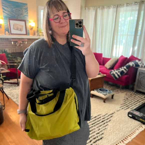 Anthropologie On The Go Carrier Bag in lime all sizes - Picture 4 of 5